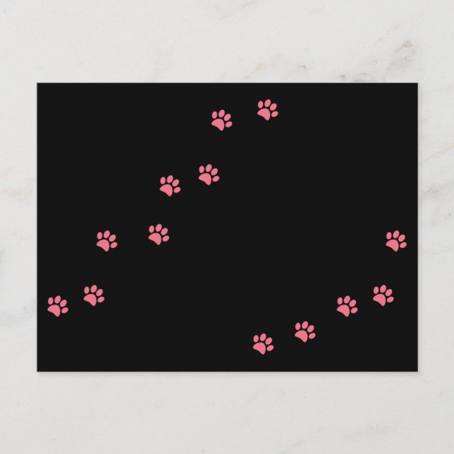 Paw Prints Postkarte (Vorderseite)