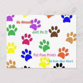 Paw Prints Postkarte
