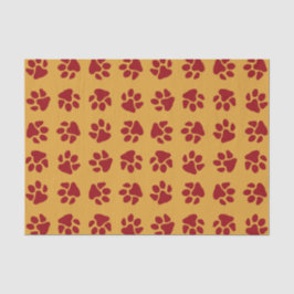 Paw Prints Red Seidenpapier