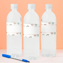 Paw Prints schreiben Ihr Name-Party Wasserflaschenetikett