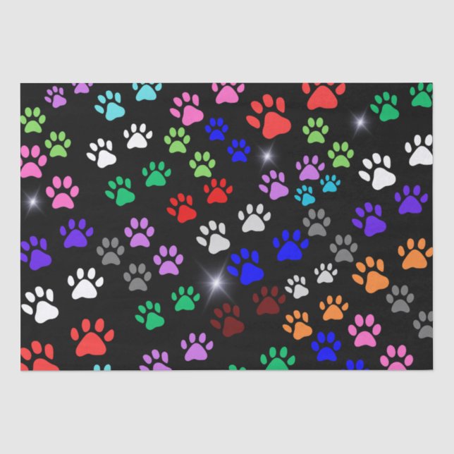 Paw Prints Seidenpapier (Vorderseite)