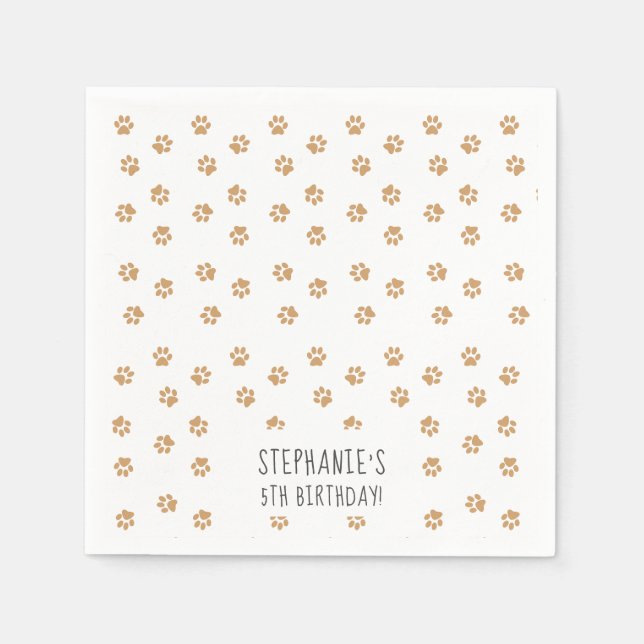 Paw Prints Serviette (Vorderseite)