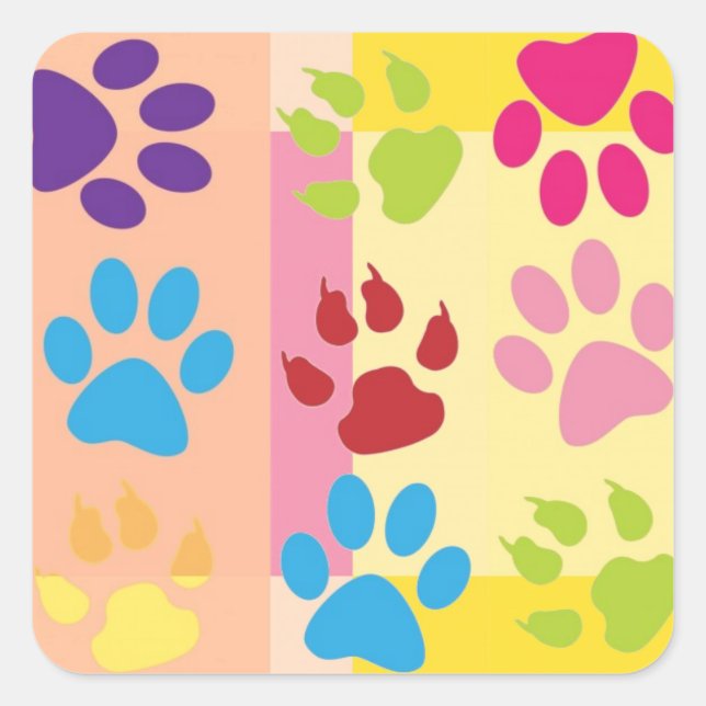 Paw Prints Sticker (Vorderseite)
