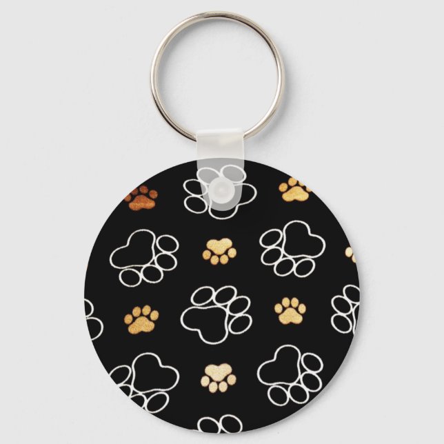Paw Prints Templare Geschenke Schlüsselanhänger (Vorderseite)