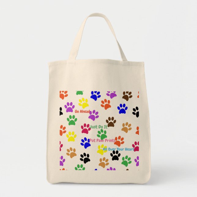 Paw Prints Tragetasche (Vorne)