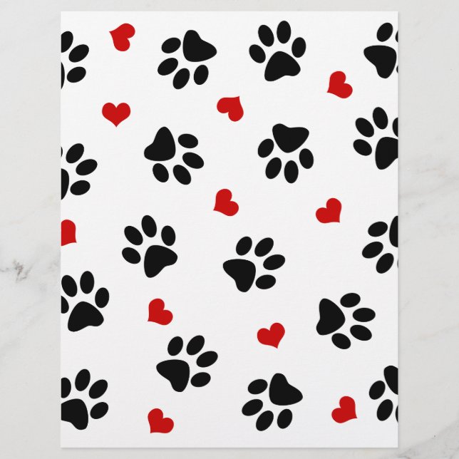 Paw Prints und Herz (Vorderseite)