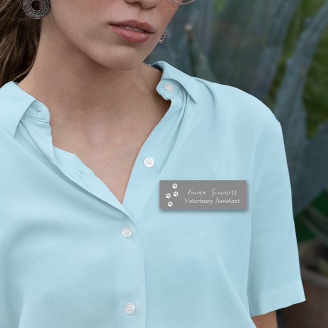 Paw Prints Vet Veterinary Business Namensschild (Von Creator hochgeladen)