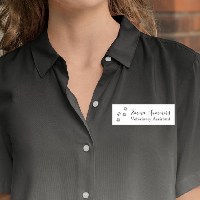 Paw Prints Vet Veterinary Business Namensschild (Von Creator hochgeladen)