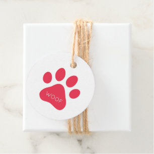 Paw Prints WOOF Pet Liebhaber Hunde Katzen Geschen Geschenkanhänger