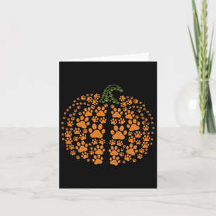 Paw Pumpkin Print Pumpkin Dog Frauen Halloween als Karte
