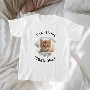 Paw-Sehbäume nur Katzenmädchen Foto T-Shirt