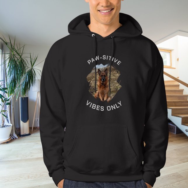 Paw-Sehnen nur Hunde Foto schwarz Hoodie (Von Creator hochgeladen)