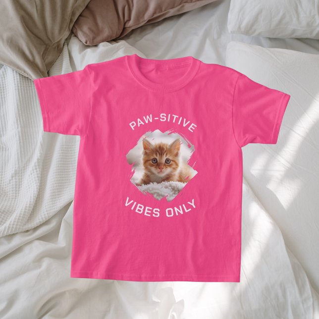 Paw-Sehnen nur Katzenmädchen Rosa Foto T-Shirt (Von Creator hochgeladen)