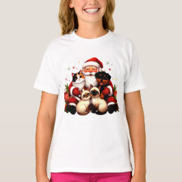 Paw-selig weihnachtlich mit Santa & Haustieren T-Shirt