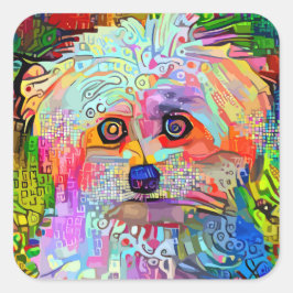 Paw-Side Quadratischer Aufkleber