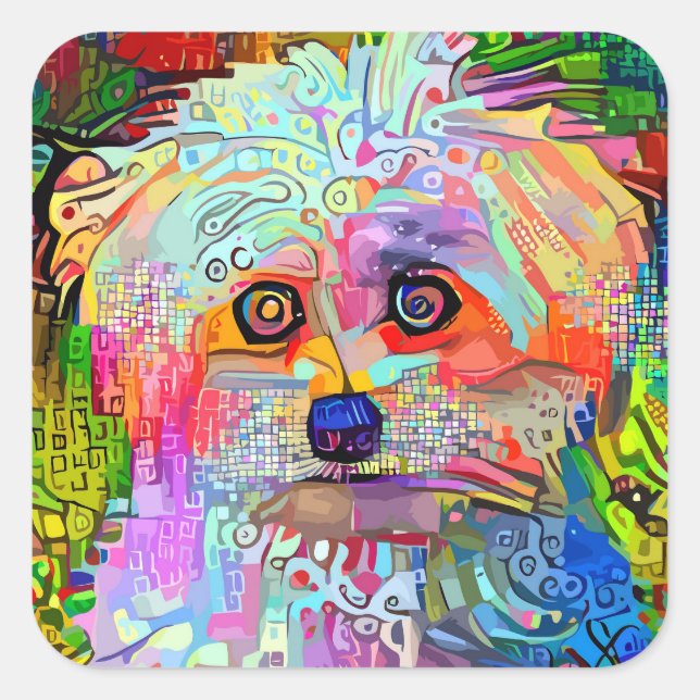 Paw-Side Quadratischer Aufkleber (Vorderseite)