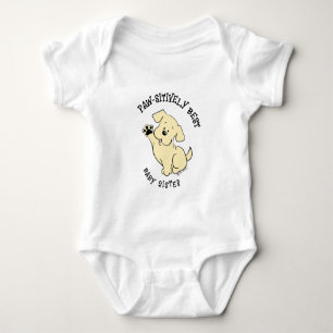 Paw-sitiv beste kleine Schwester passende Geschwis Baby Strampler