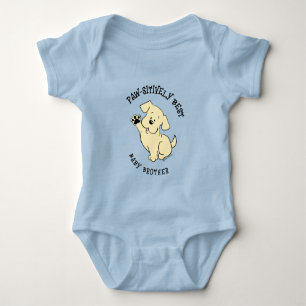 Paw-sitiv bester kleiner Bruder Matching Geschwist Baby Strampler