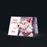 Paw-sitiv Grr-eat Birthday Son Fun Dog Karte<br><div class="desc">Paw-sitive Grr-eat Birthday Son Fun Dog Pun Spaß Karte. Ideal für Menschen,  die Tiere,  Welpen,  Hunde und lustige Karten Lieben</div>