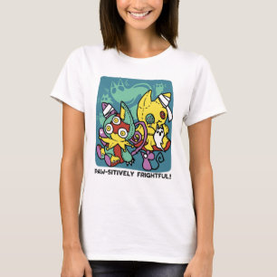 Paw-sitiv gruselig Monströse Halloween-Katzen T-Shirt