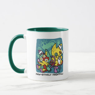 Paw-sitiv gruselig Monströse Halloween-Katzen Tasse