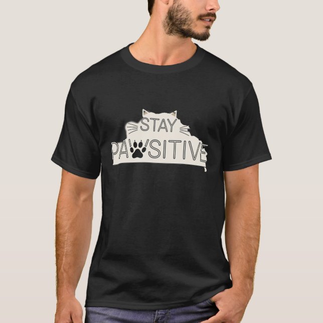 Paw-sitiv perfekte Mutter schwarze Katze T-Shirt (Vorderseite)
