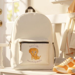Paw-sitiv perfektes süßes Golden Retriever-Welpen- Bedruckter Rucksack