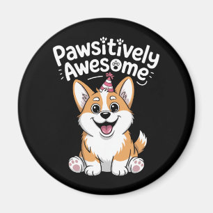 Paw-sitiv tolles Corgi-Geburtstags-Hund-Shirt Magnet