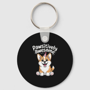Paw-sitiv tolles Corgi-Geburtstags-Hund-Shirt Schlüsselanhänger
