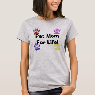 Paw sitive Vibes Pet Mama grauer T - Shirt