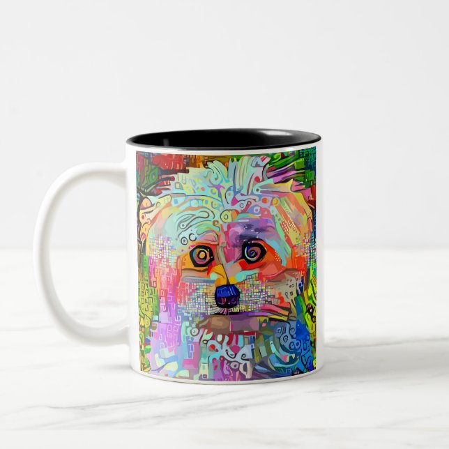 Paw-sitive Vibes-Tasse Zweifarbige Tasse (Links)