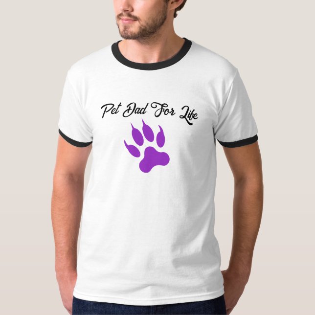 Paw-sitive Vibes Vater Retro T - Shirt (Vorderseite)