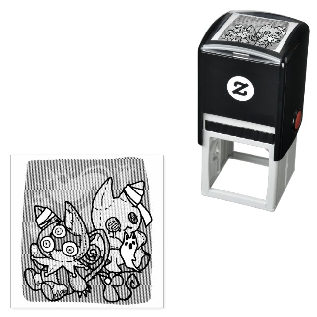 Paw-sitively Frightful | Monstrous Cats Halloween  Permastempel (Beispiel)