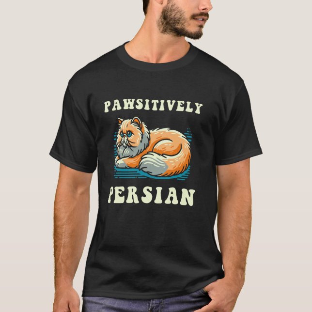 Paw-sitiver Perserkatze T-Shirt (Vorderseite)