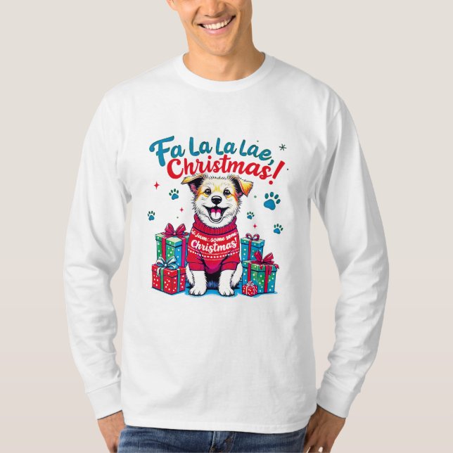 Paw-some Christmas Funny Dog T-Shirt (Vorderseite)