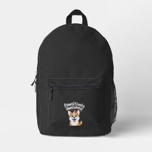 Paw-some Geburtstags-Hunde-Shirt für Corgis Bedruckter Rucksack