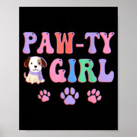 Paw-ty Mädchen Hundeliebhaber 1. 2. 3. 4. 5. Gebur