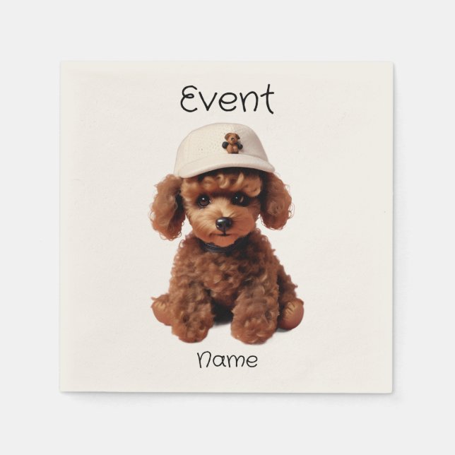 „Paw-ty Perfect“ – Welpen-Geschenktüten Serviette (Vorderseite)