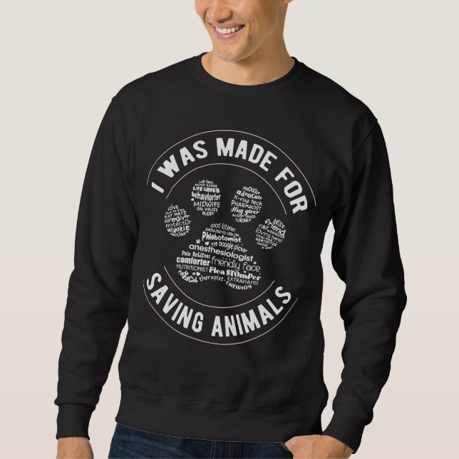Paw Veterinary Technician Tierarzt Sweatshirt (Vorderseite)