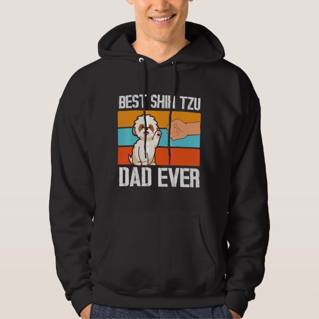 Paw zu geben besten schih Tzu Hund Vater je glückl Hoodie (Vorderseite)