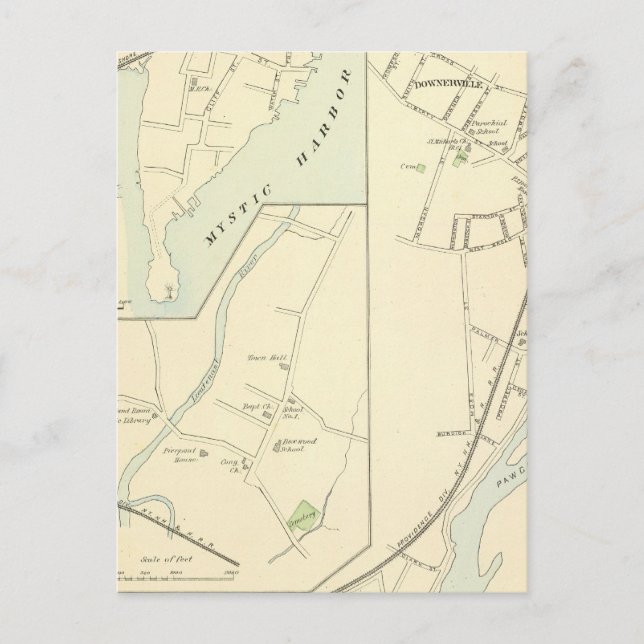 Pawcatuck, Noank, Lyme Postkarte (Vorderseite)