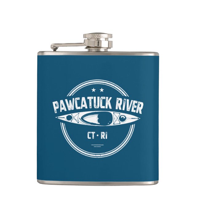 Pawcatuck River Connecticut Rhode Island Kayaking Flachmann (Vorderseite)