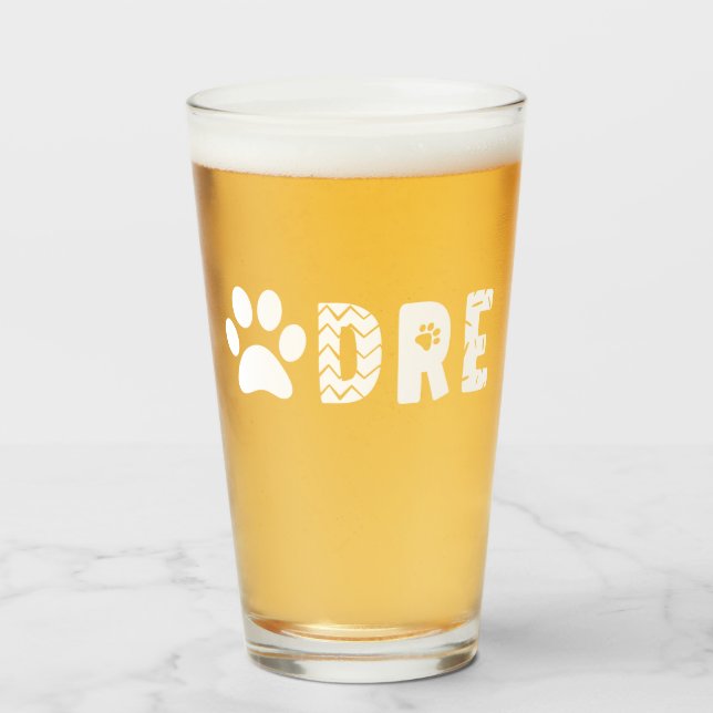 Pawdre Dog Vater New Dog Owner Geschenke Glas (Vorne (Gefüllt))