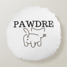 Pawdre Funny Cat Rundes Kissen
