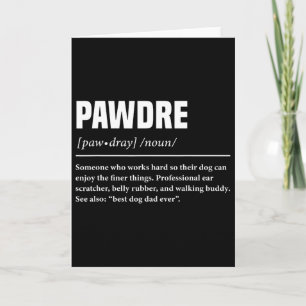 Pawdre Lustige Definition Hund Papa Cute Für Papa Karte