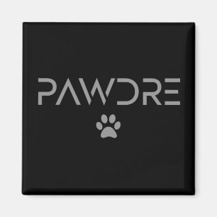 Pawdre Paw print Dog Papa   Geschenke für neuen H Magnet
