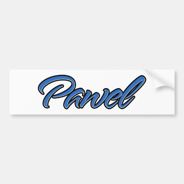 Pawel Name blue Aufkleber Sticker Autoaufkleber (Vorne)