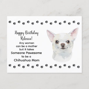 Pawesome Best Chihuahua Mama Happy Birthday Postkarte