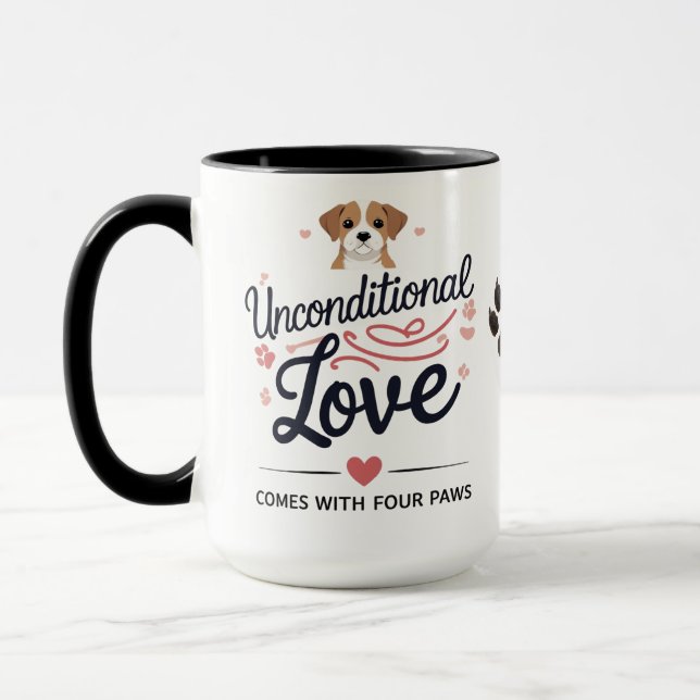 Pawfect-Liebe - Combo-Tasse 15 oz Tasse (Links)