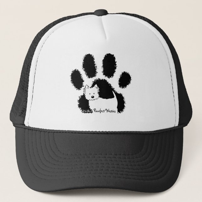 Pawfect Westie Truckerkappe (Vorderseite)